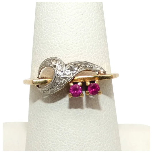 18K Gold Ruby & Diamond Custom Ring