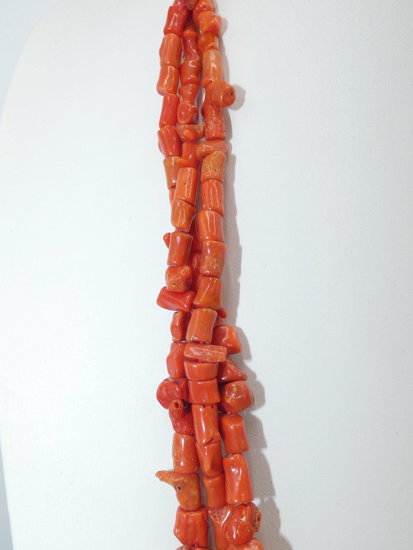 Three Strand Coral Necklace