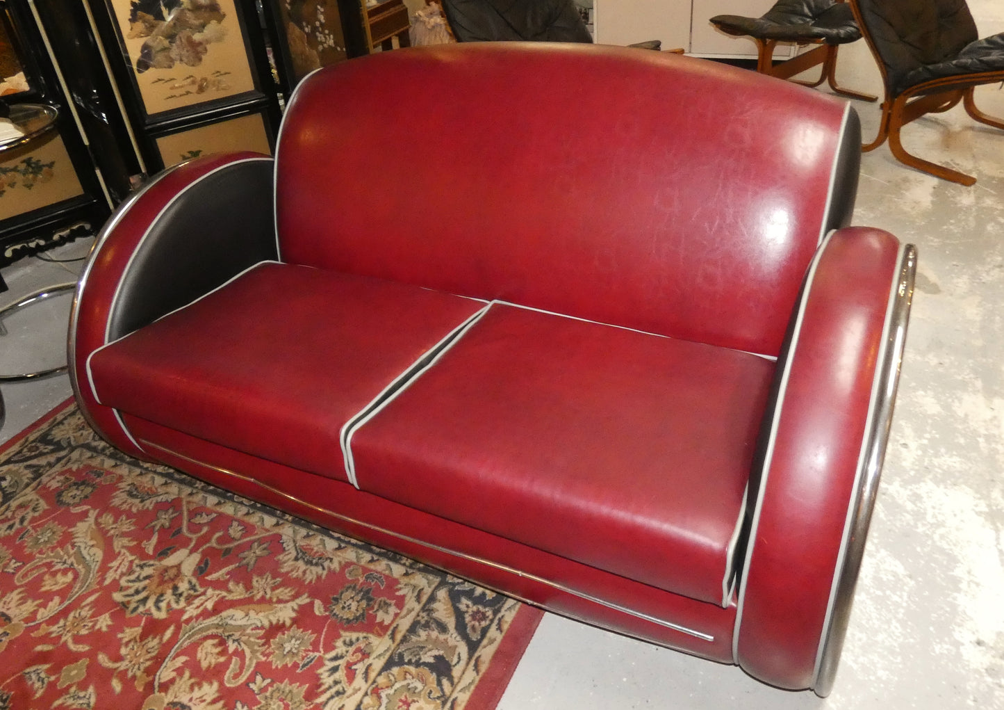 Art Deco Donald Deskey Leatherette Furniture Set