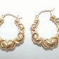 10K Gold Heart Hoop Earrings