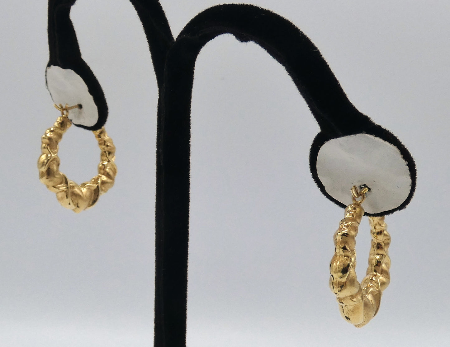 10K Gold Heart Hoop Earrings