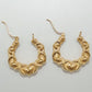 10K Gold Heart Hoop Earrings