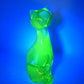 Uranium Glass Vaseline Cat