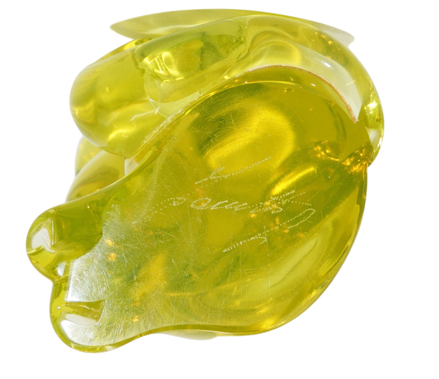 Uranium Glass Vaseline Cat