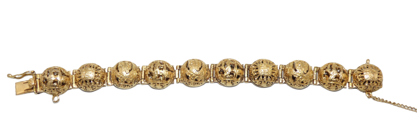 18K Gold Arte Orfebre Peruvian Bracelet