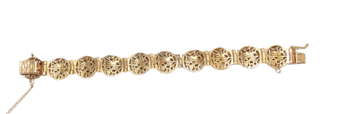 18K Gold Arte Orfebre Peruvian Bracelet