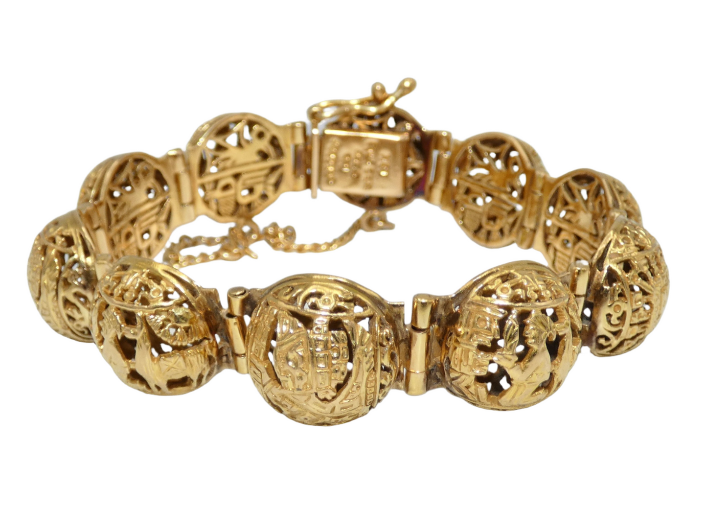 18K Gold Arte Orfebre Peruvian Bracelet