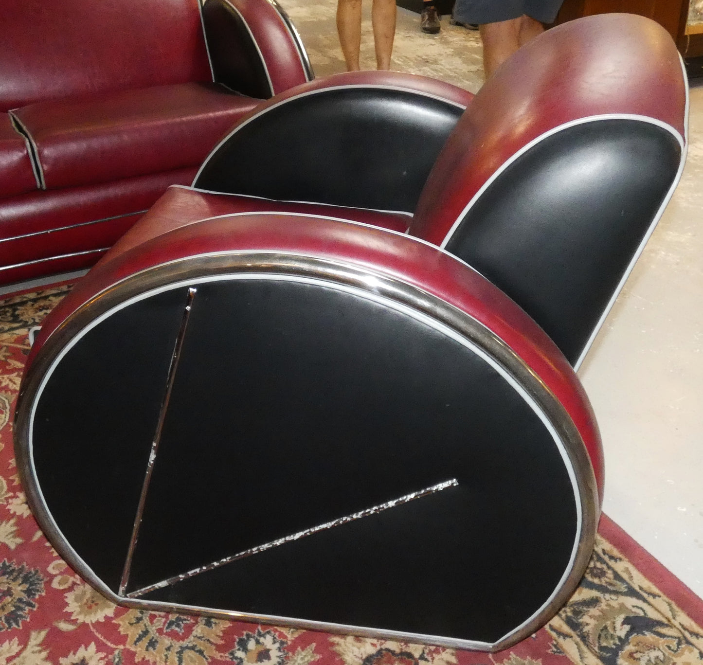 Art Deco Donald Deskey Leatherette Furniture Set