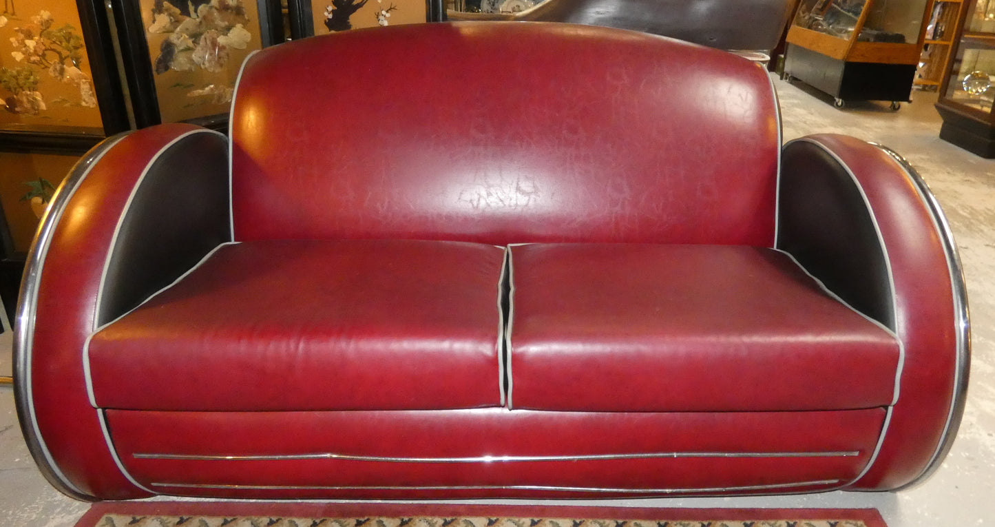 Art Deco Donald Deskey Leatherette Furniture Set