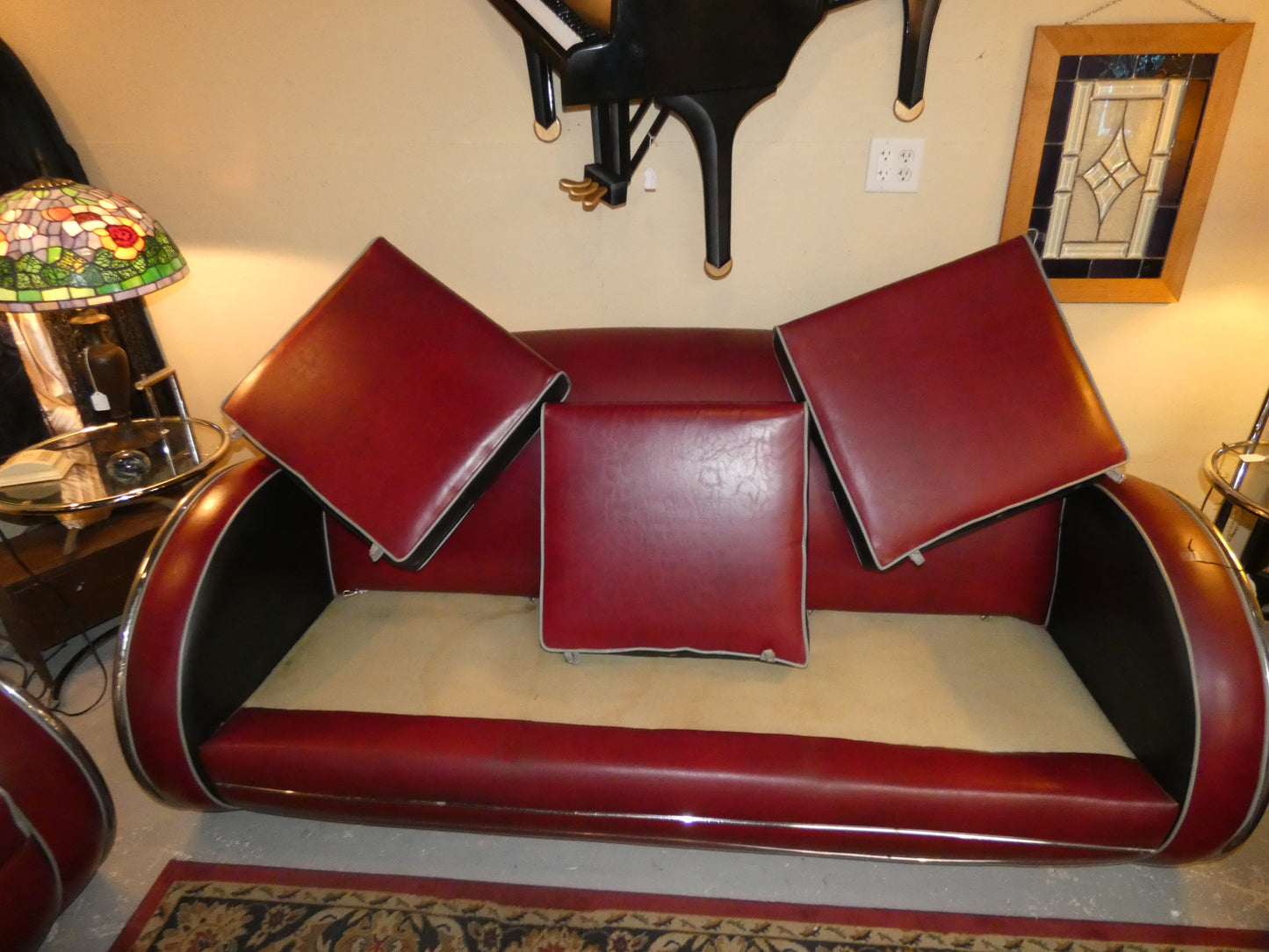 Art Deco Donald Deskey Leatherette Furniture Set