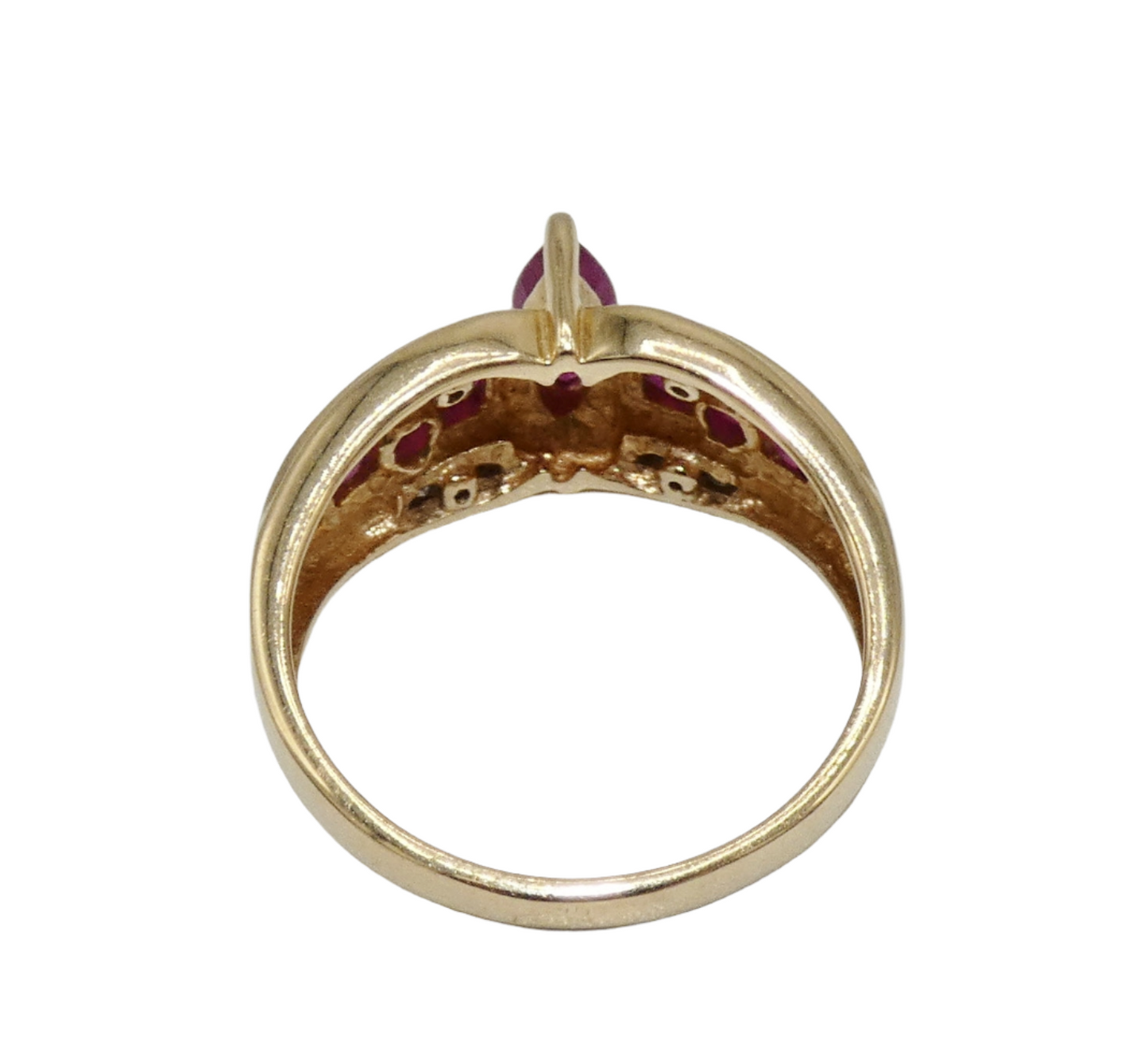 14K Gold Ruby & Diamond Ring