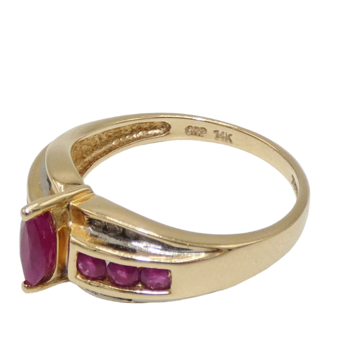 14K Gold Ruby & Diamond Ring