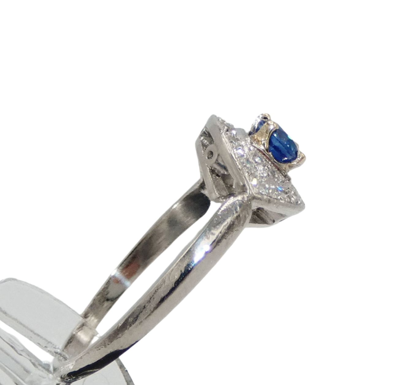 Platinum Diamond & Sapphire Ring