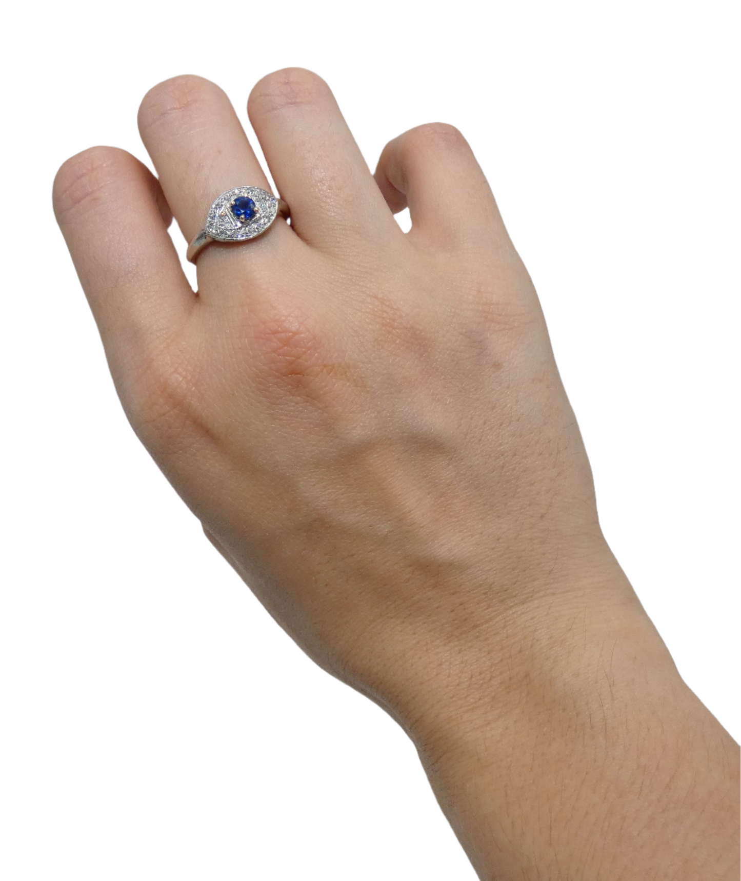 Platinum Diamond & Sapphire Ring