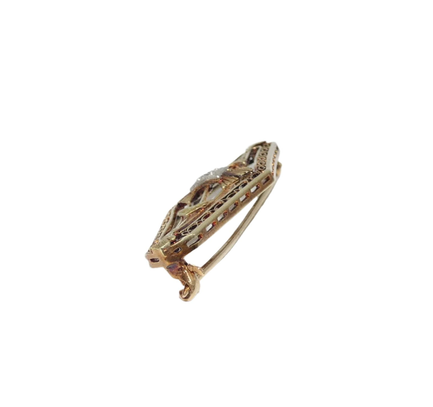 14K Gold Diamond Pin