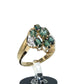 14K Gold Green Sapphire & Diamond Ring