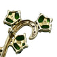 10K Gold Chrome Diopside Brooch/ Pin