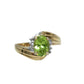 14K Gold Peridot Ring with DIamonds