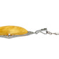 Art Deco Sterling Sterling Silver Egg Yolk Amber Pendant Necklace